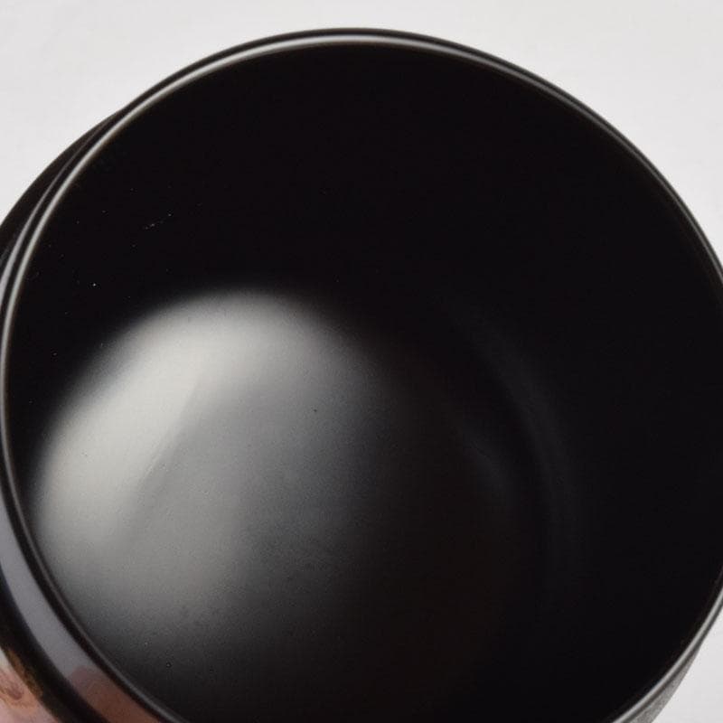 ゆき　茶道具　輪島塗　秀峰作　四君子文　棗　共箱　V　9166