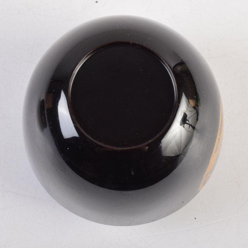 ゆき　茶道具　輪島塗　秀峰作　四君子文　棗　共箱　V　9166