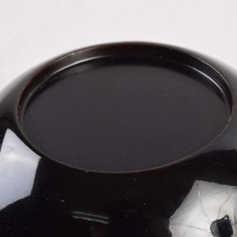 ゆき　茶道具　輪島塗　秀峰作　四君子文　棗　共箱　V　9166