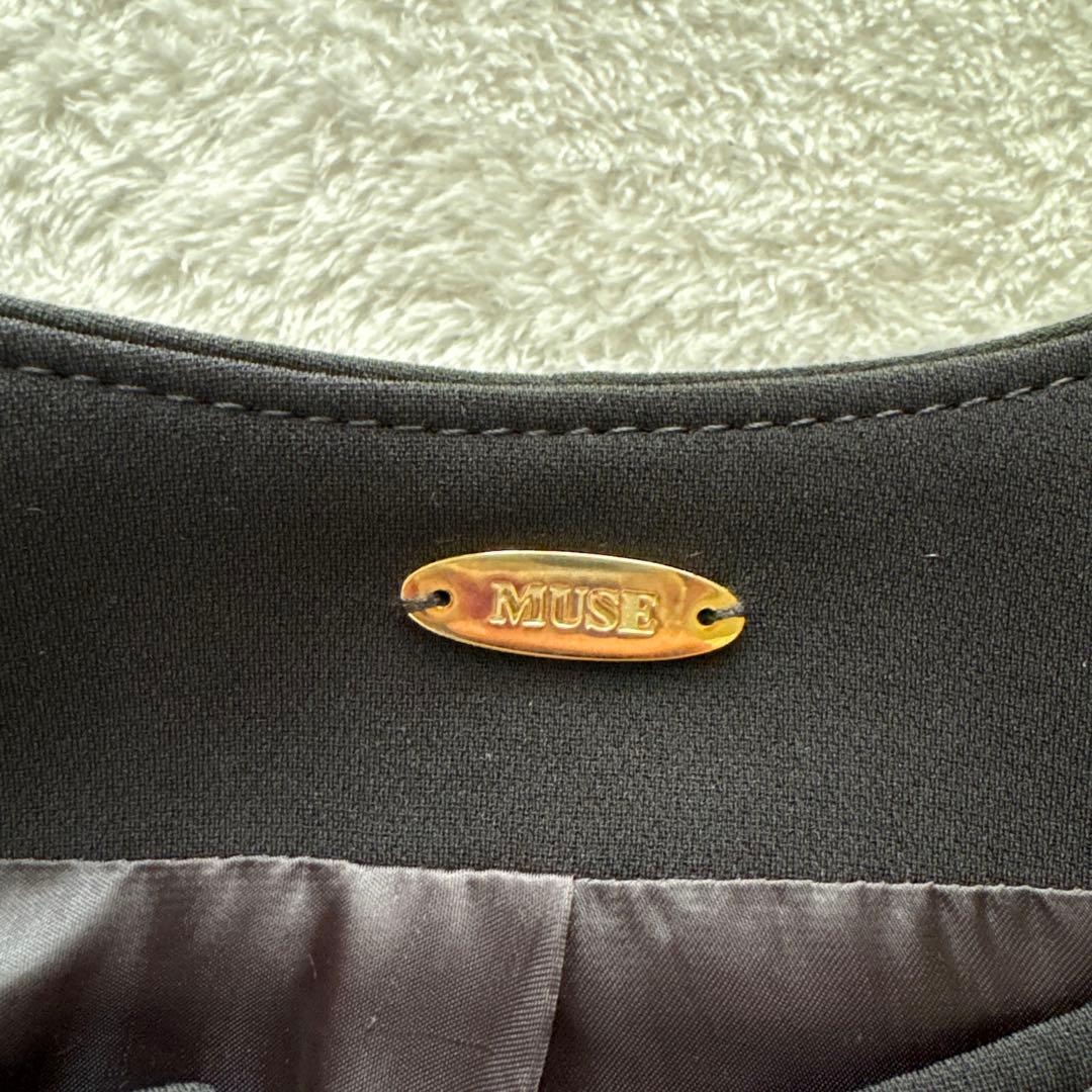 【極美品】DeuxiemeClasseトリアセジョーゼットノーカラーコート 黒