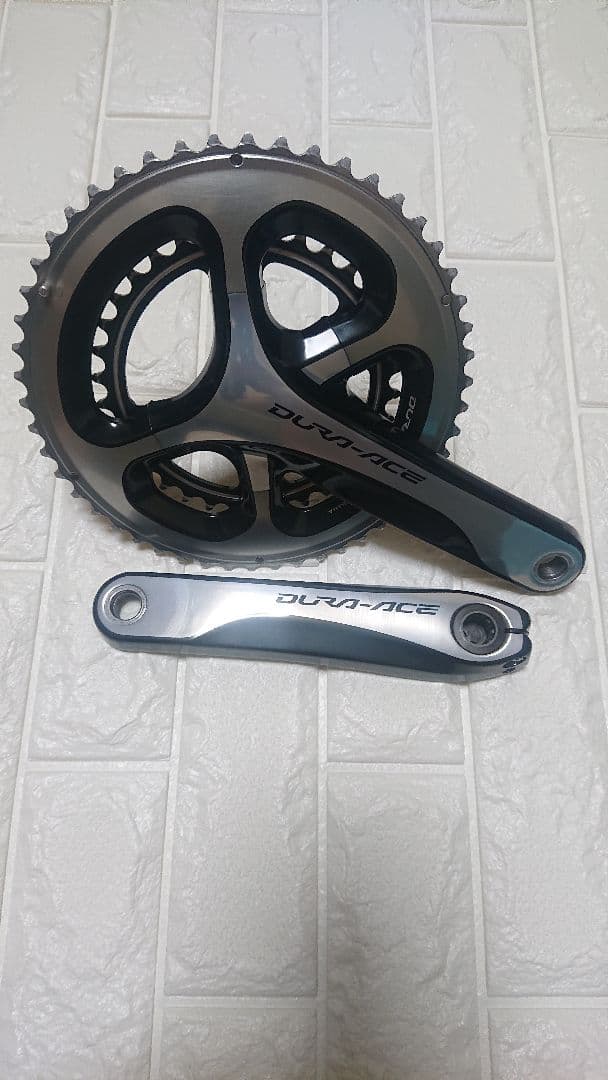 DURA-ACE 9000クランクセット シルバー/ブラック美品