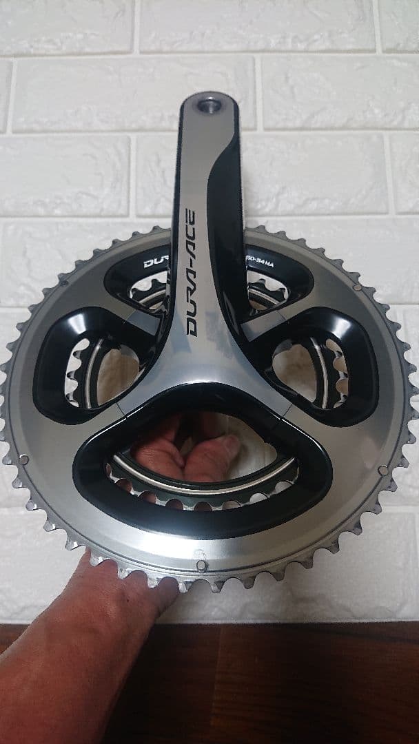 DURA-ACE 9000クランクセット シルバー/ブラック美品