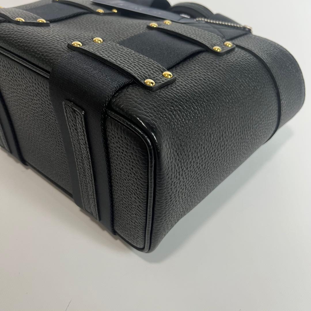 未使用級　A.D.M.J . デイリー　トートバッグ　レザー　ブラック　黒