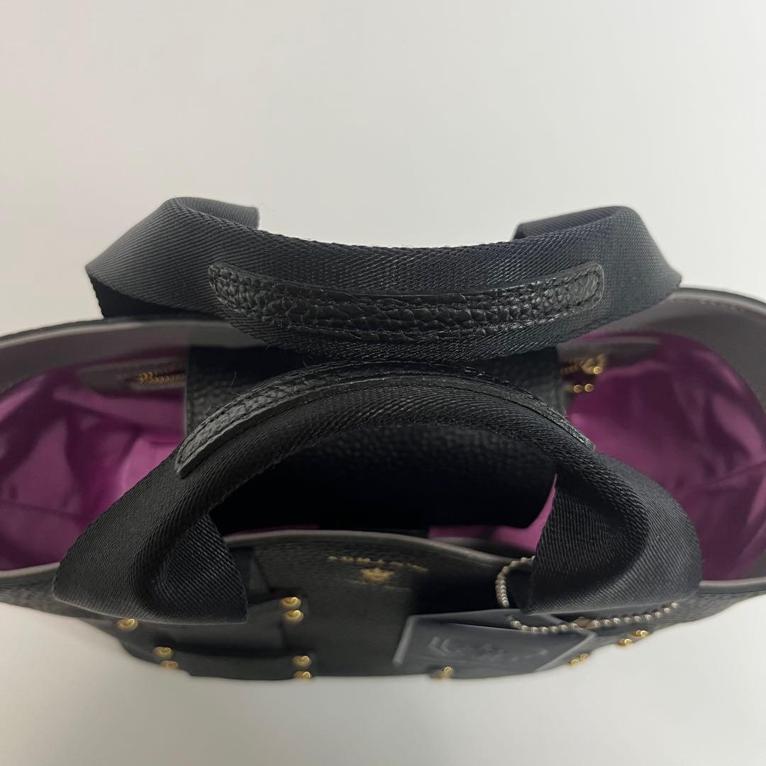 未使用級　A.D.M.J . デイリー　トートバッグ　レザー　ブラック　黒