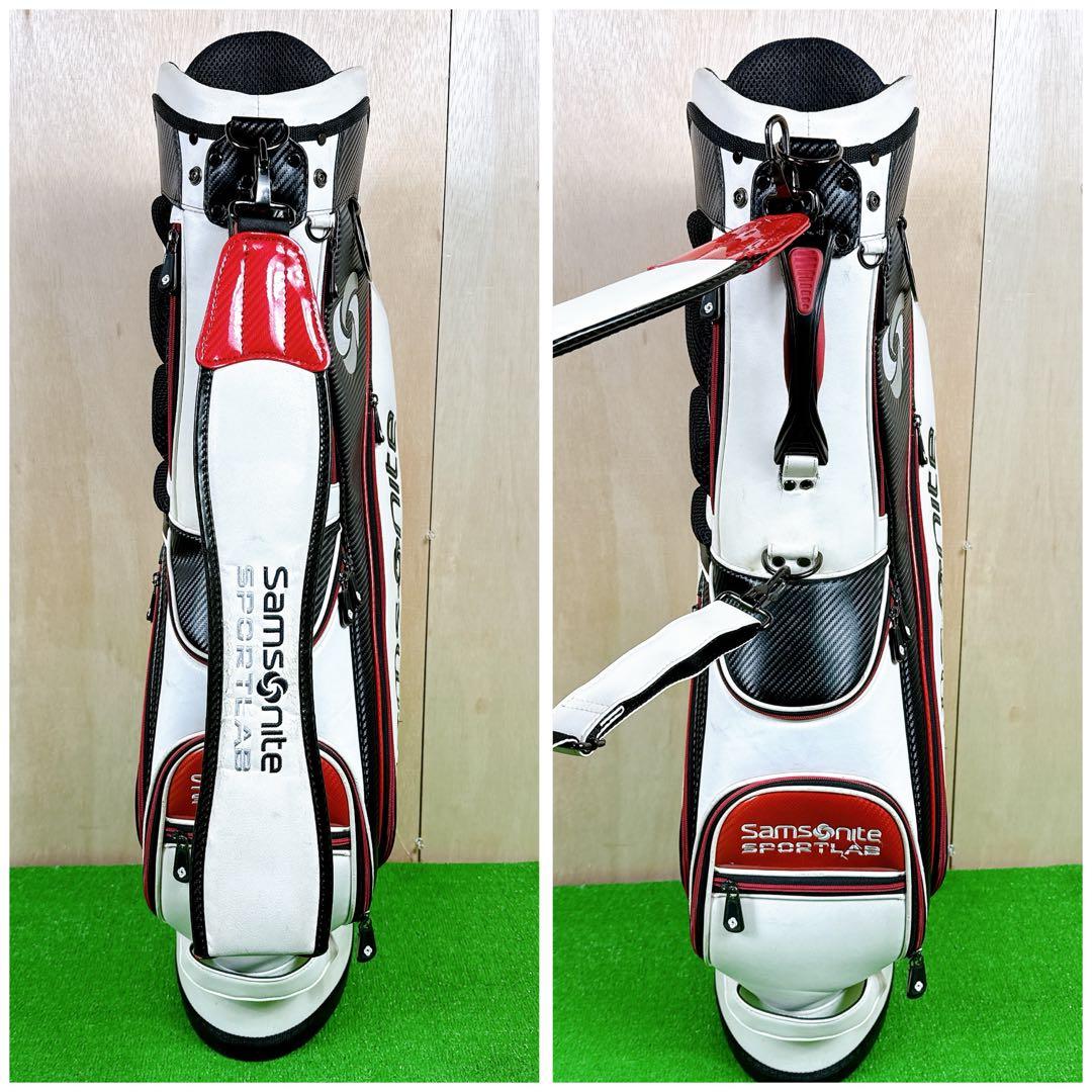 Samsonite サムソナイト キャディバッグ スタンド式 5分割 フードあり