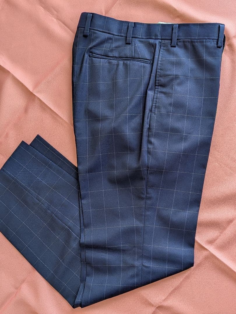 メンズ　スーツ　HILTON 紺　3点セット　A5