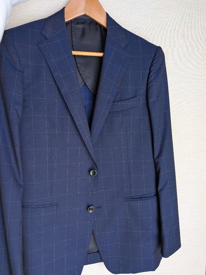 メンズ　スーツ　HILTON 紺　3点セット　A5