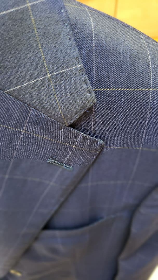 メンズ　スーツ　HILTON 紺　3点セット　A5