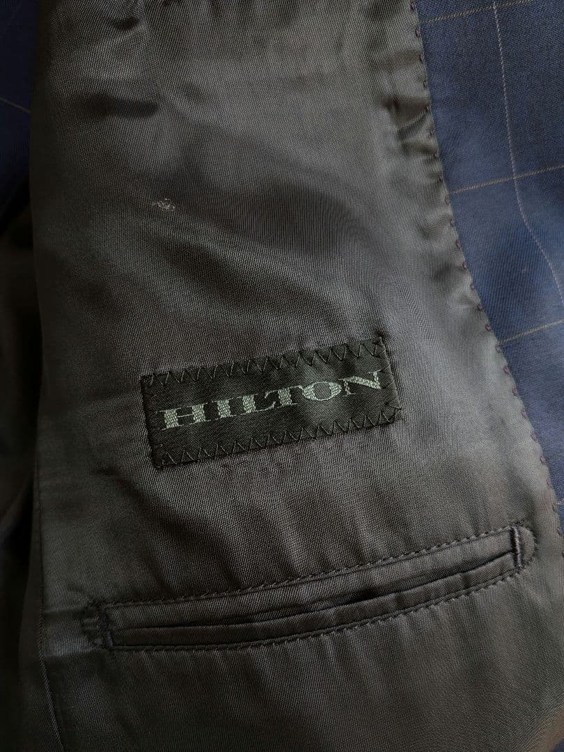 メンズ　スーツ　HILTON 紺　3点セット　A5