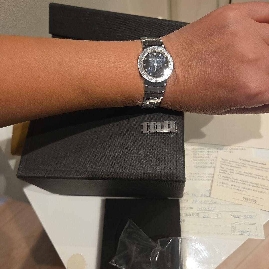 た*フ様 BVLGARI ブラック クォーツ腕時計