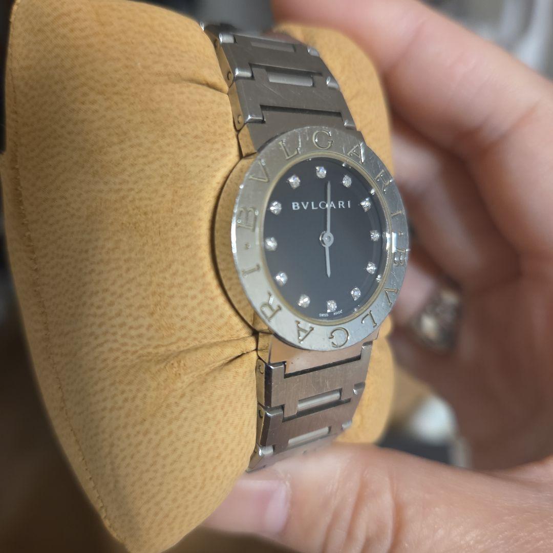 た*フ様 BVLGARI ブラック クォーツ腕時計