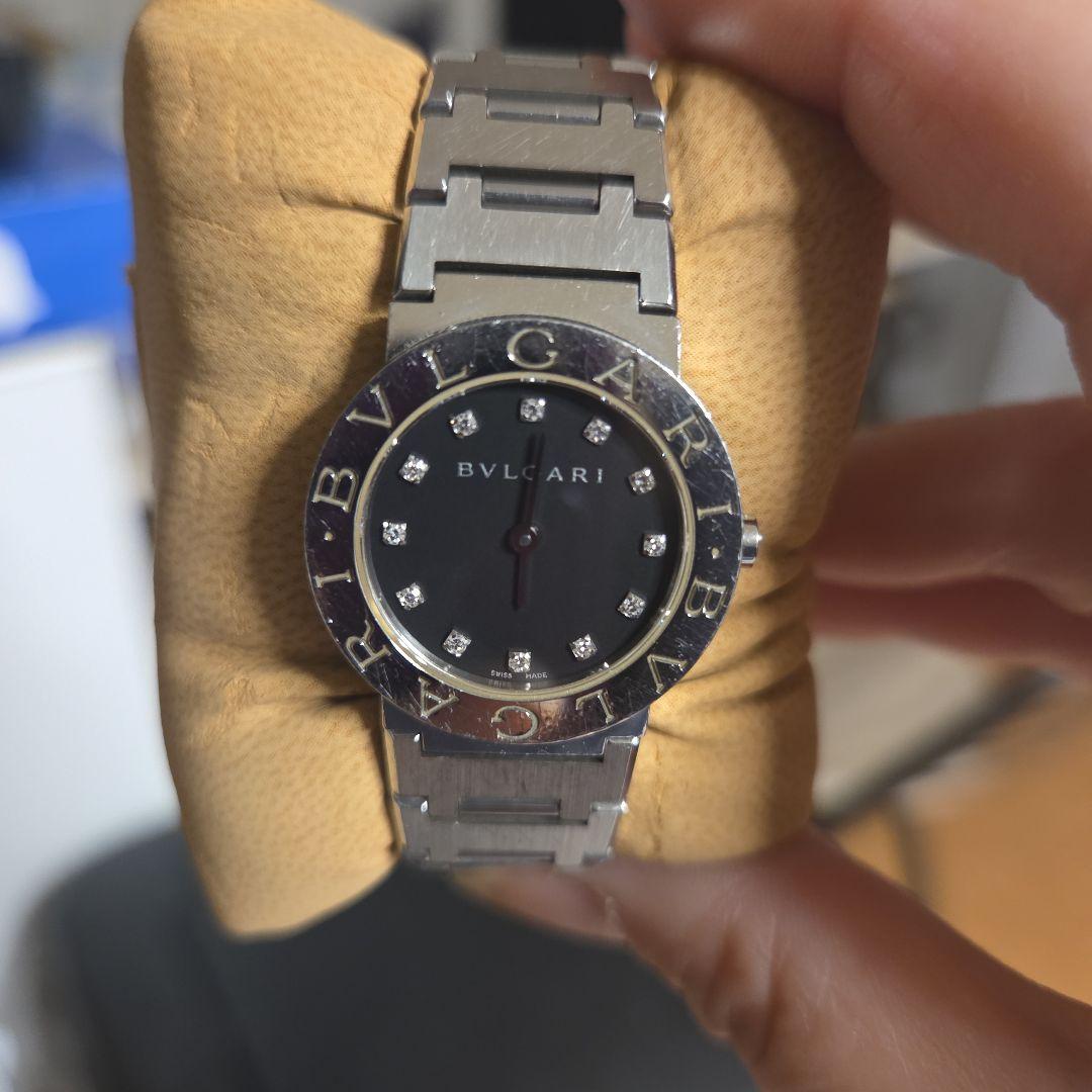 た*フ様 BVLGARI ブラック クォーツ腕時計