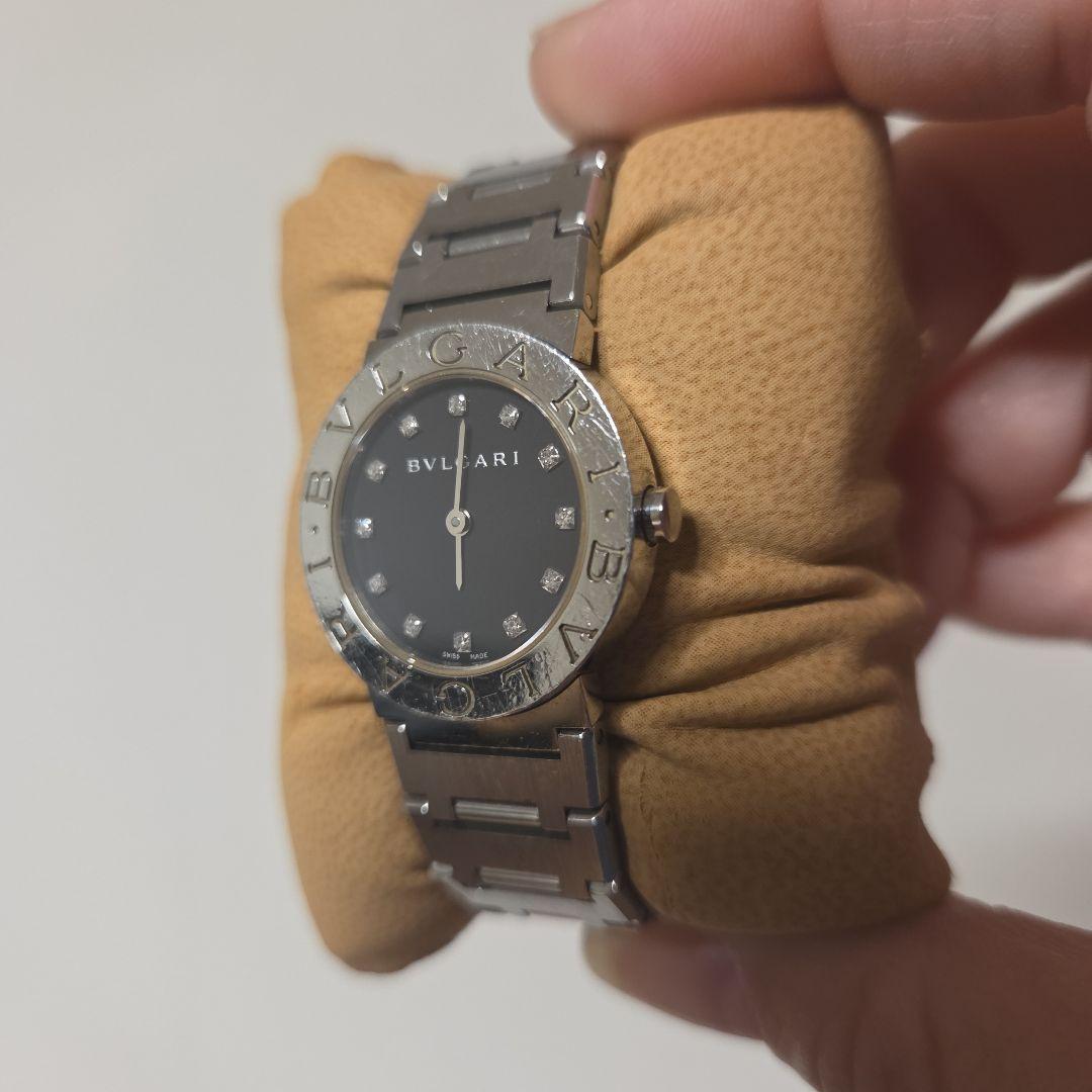 た*フ様 BVLGARI ブラック クォーツ腕時計