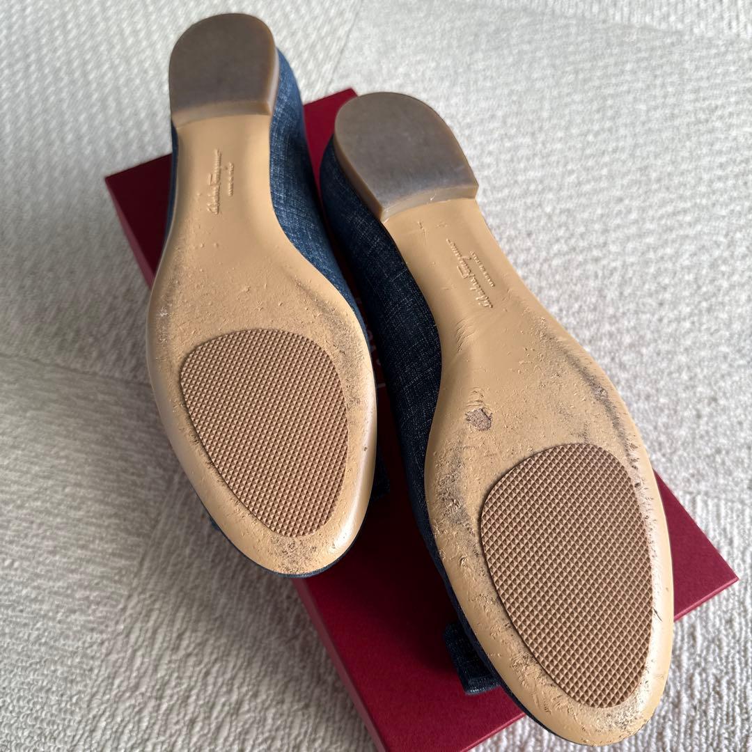 Salvatore Ferragamo デニム フラットシューズ