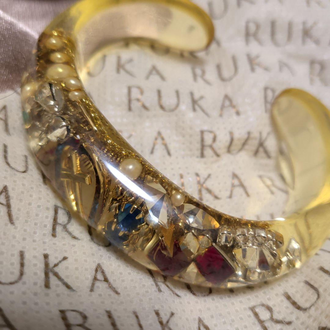 RUKA レジン バングル マルチカラー