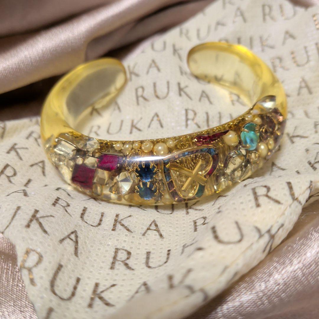 RUKA レジン バングル マルチカラー