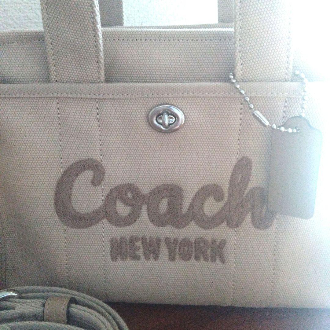 Coach カーゴトート 26 キャンバス 2way ショルダー ベージュ