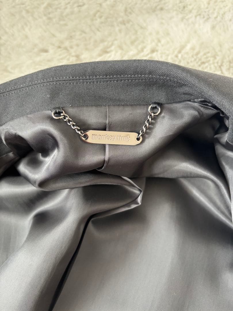 monkey timeブラック ダブルブレストジャケット