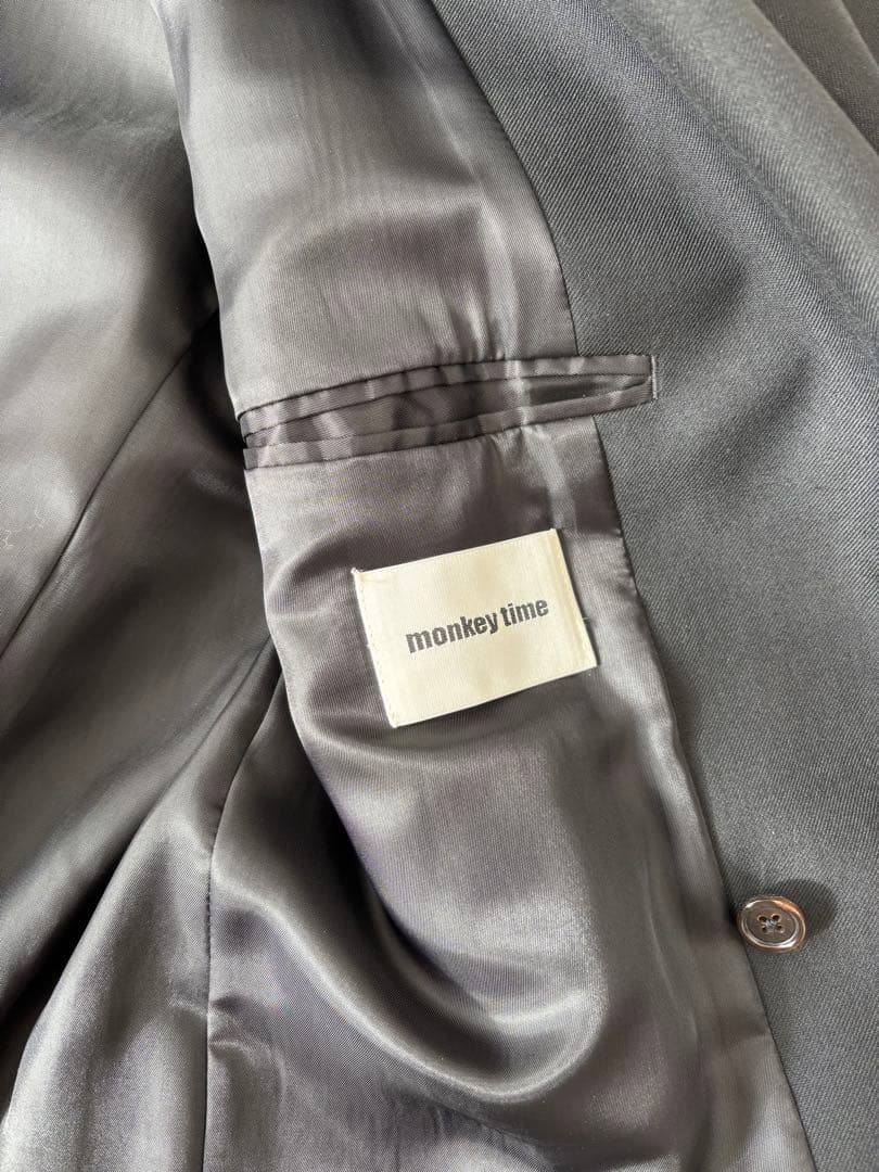 monkey timeブラック ダブルブレストジャケット