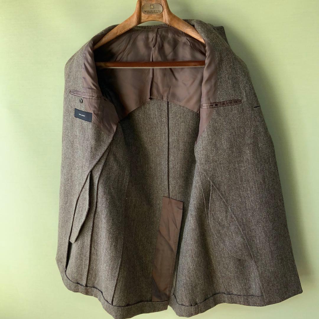 RING JACKETリングヂャケット チェスターコート42ウール ヘリンボーン