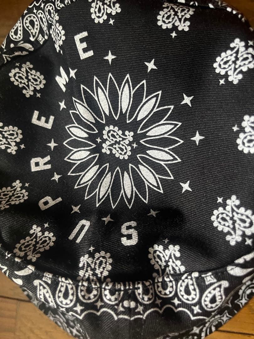 新品★Supreme bandana crusher hat black S/M