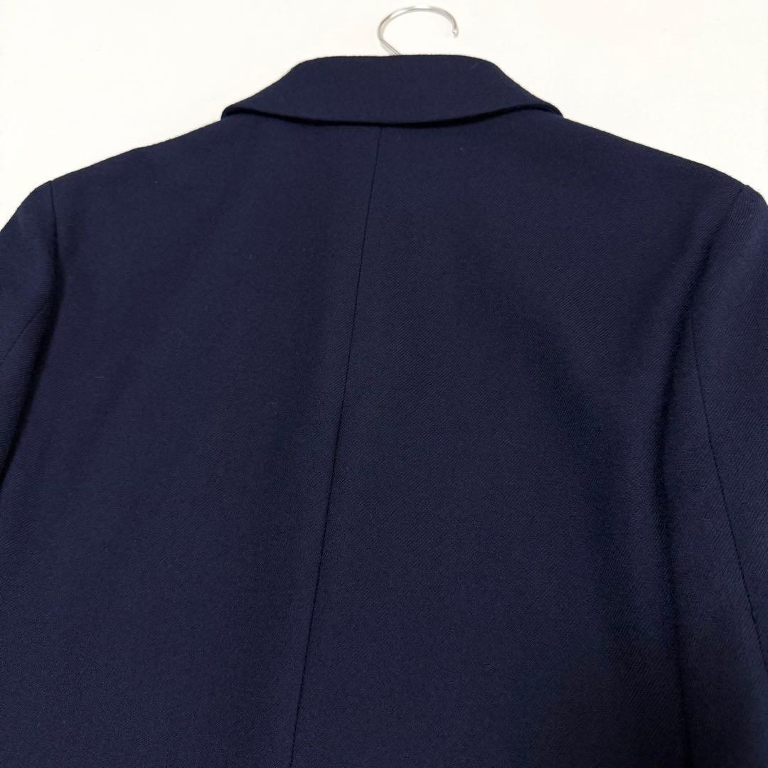 【トリココムデギャルソン】レースレイヤード風ジャケット（S）ネイビー　ウール
