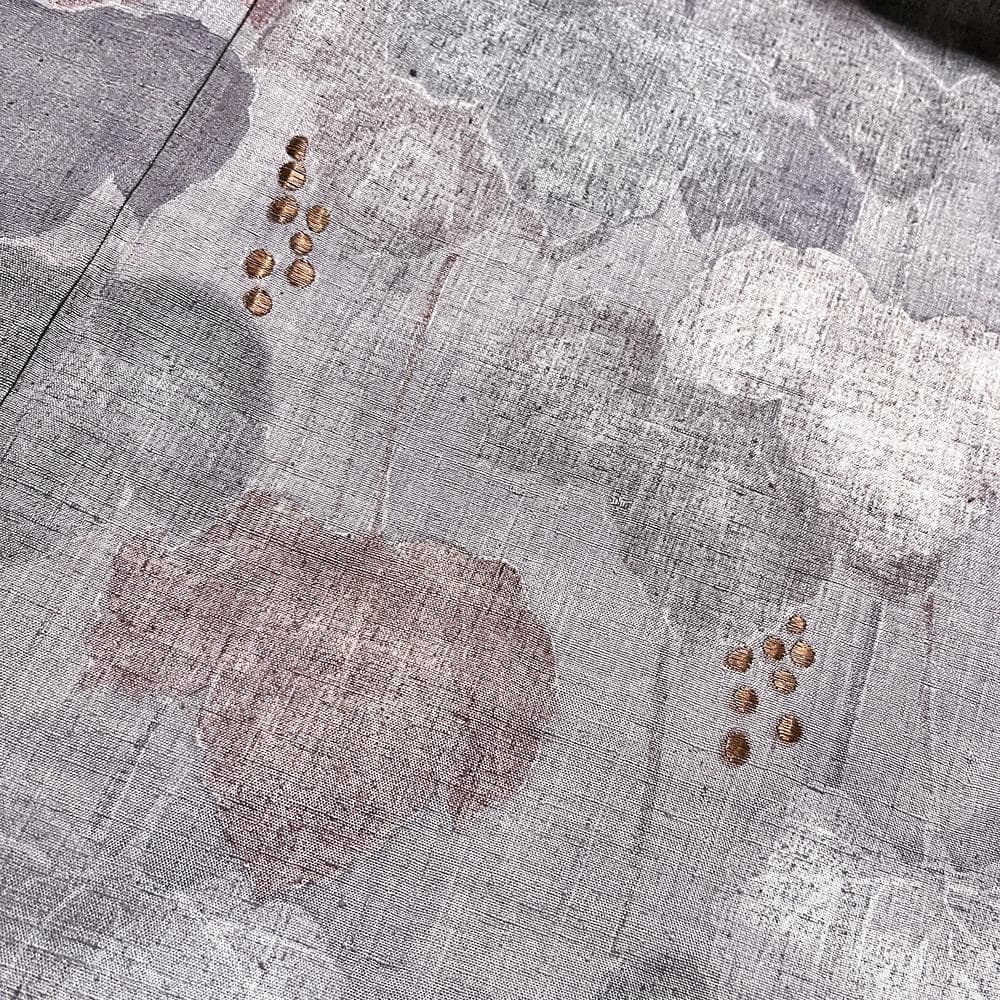 キリコまる様 リクエスト 重要無形文化財結城紬 手描友禅 葡萄 №ymk0050