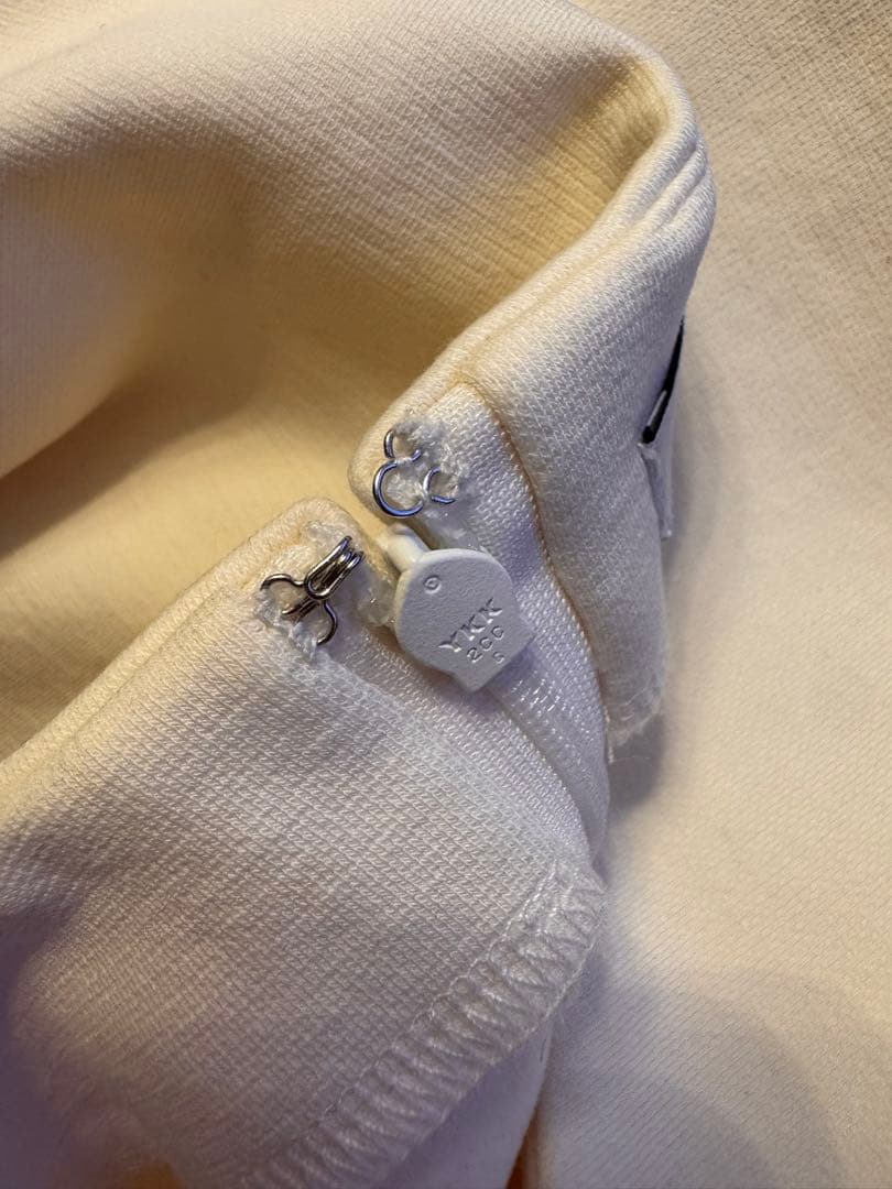 JENNE美バストライン裏起毛カットソー/ホワイト/S新品未使用ジェンヌ長袖