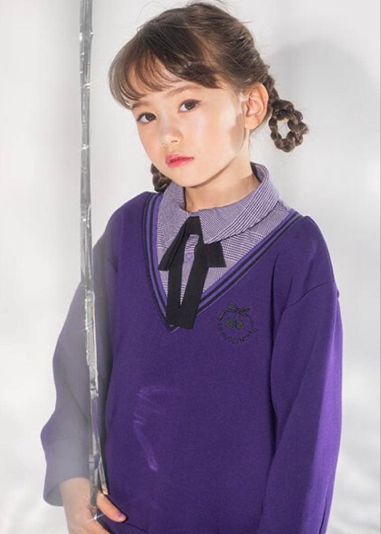 ANNASUI miniグレンチェックレイヤード風ワンピース