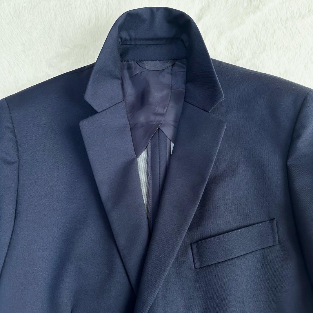 美品✨HYKE ハイク チェスターコート ロング ネイビー ウール