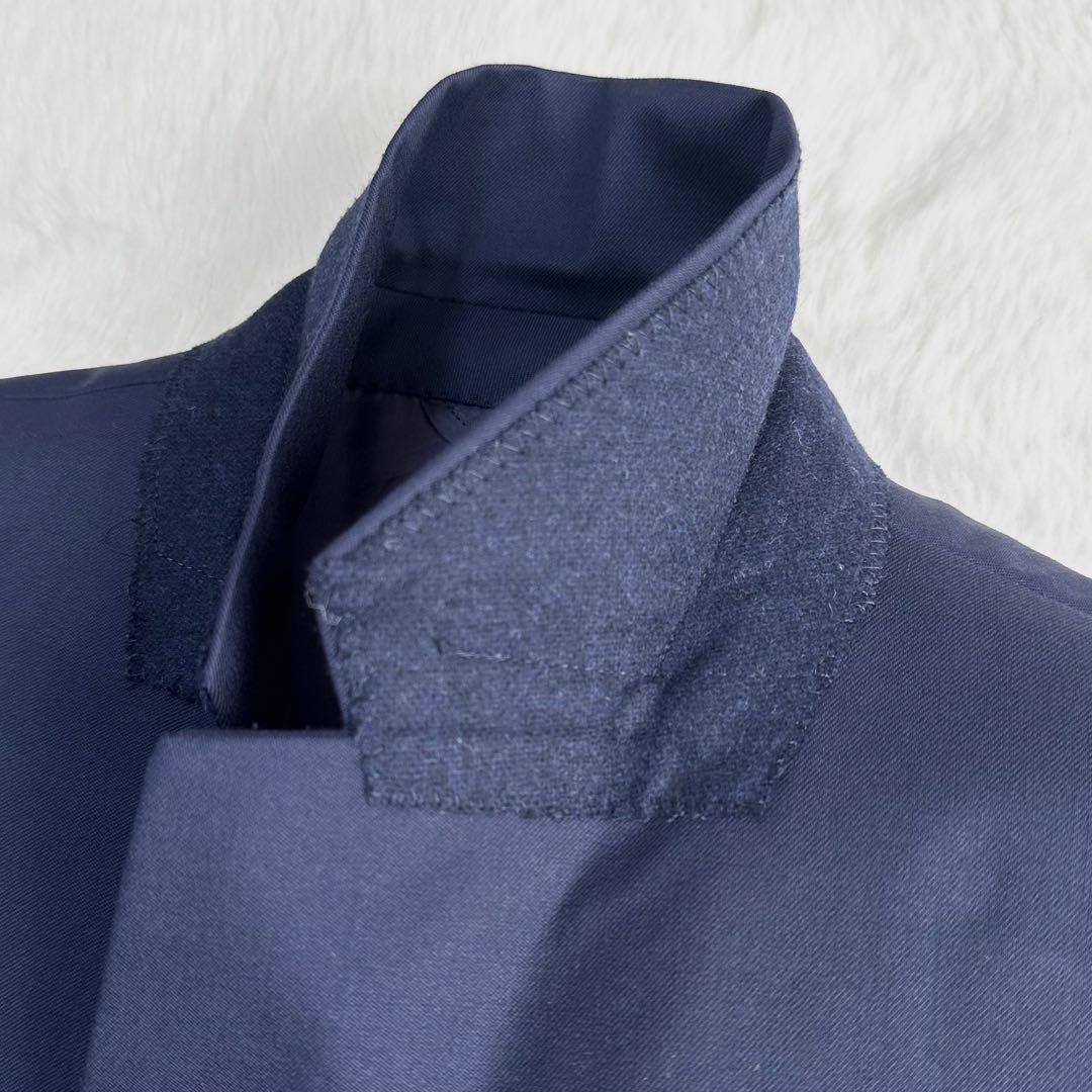 美品✨HYKE ハイク チェスターコート ロング ネイビー ウール