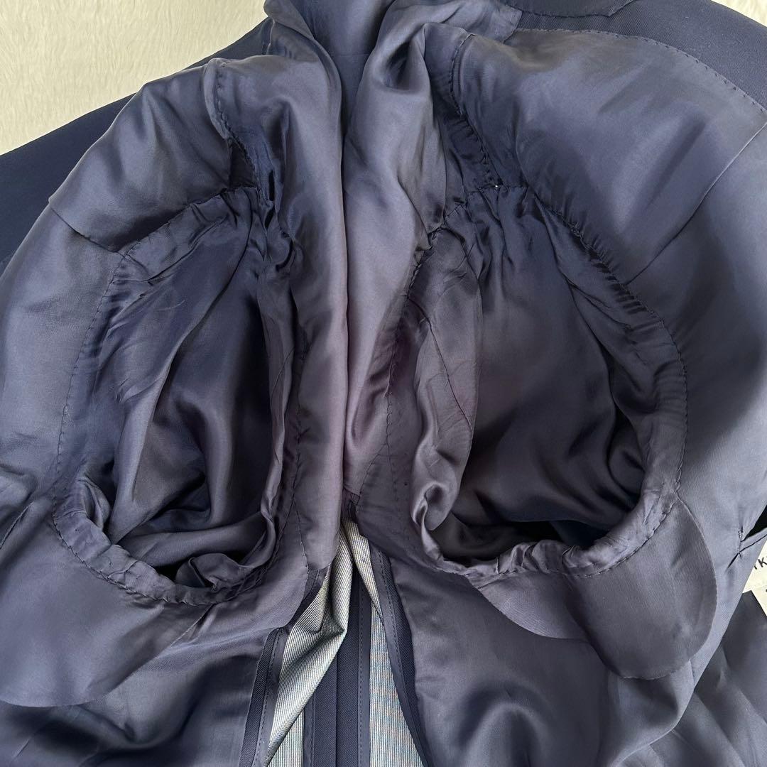 美品✨HYKE ハイク チェスターコート ロング ネイビー ウール