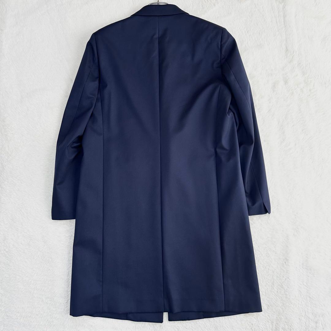 美品✨HYKE ハイク チェスターコート ロング ネイビー ウール