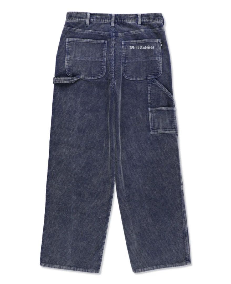 完売品ネイビーL Wash Corduroy W Knee Pant