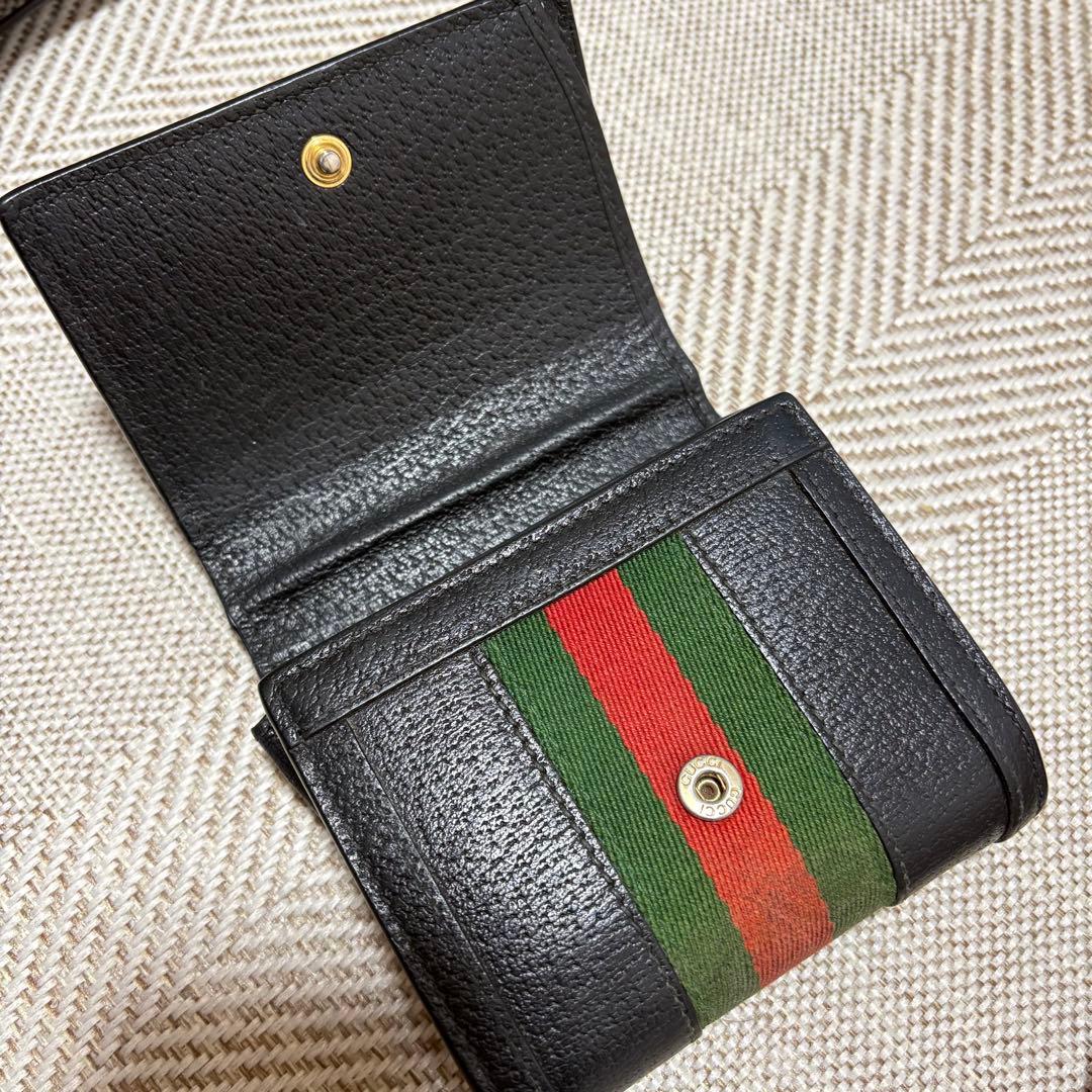 GUCCI オールドグッチ　シェリーライン　二つ折り財布