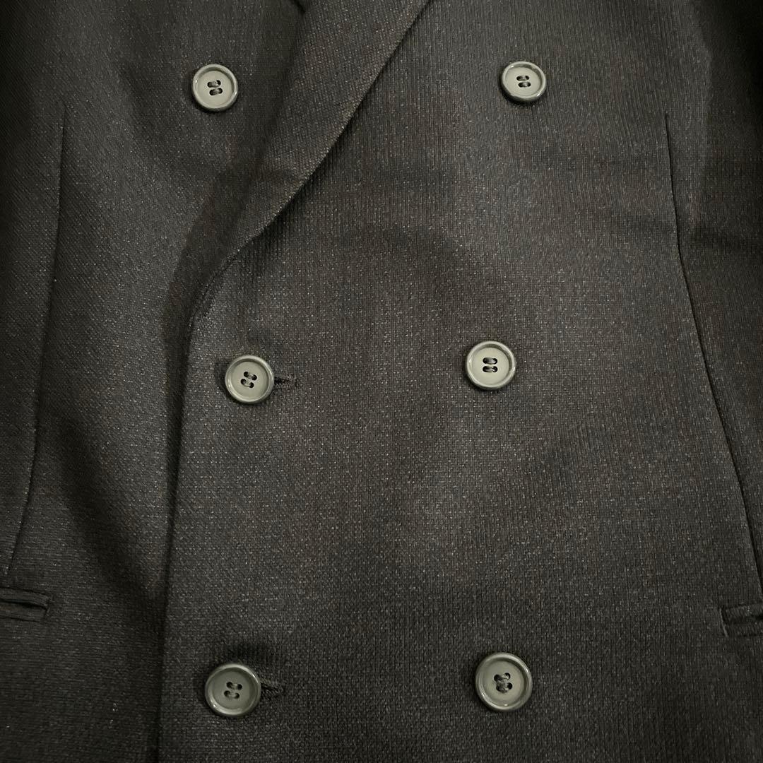 BVLGARIシルクネクタイ×LONNER純毛漆黒ダブルスーツ 成人式 卒業式