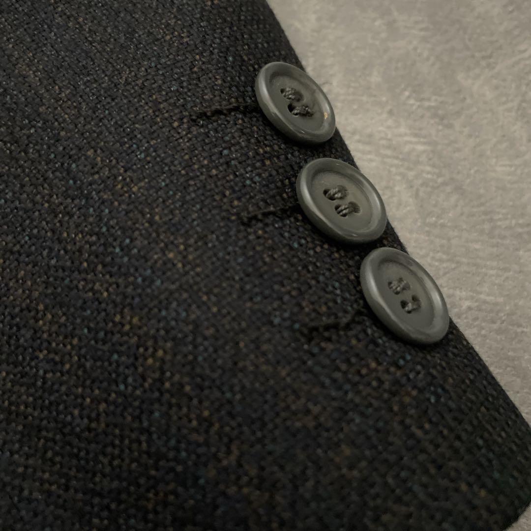 BVLGARIシルクネクタイ×LONNER純毛漆黒ダブルスーツ 成人式 卒業式