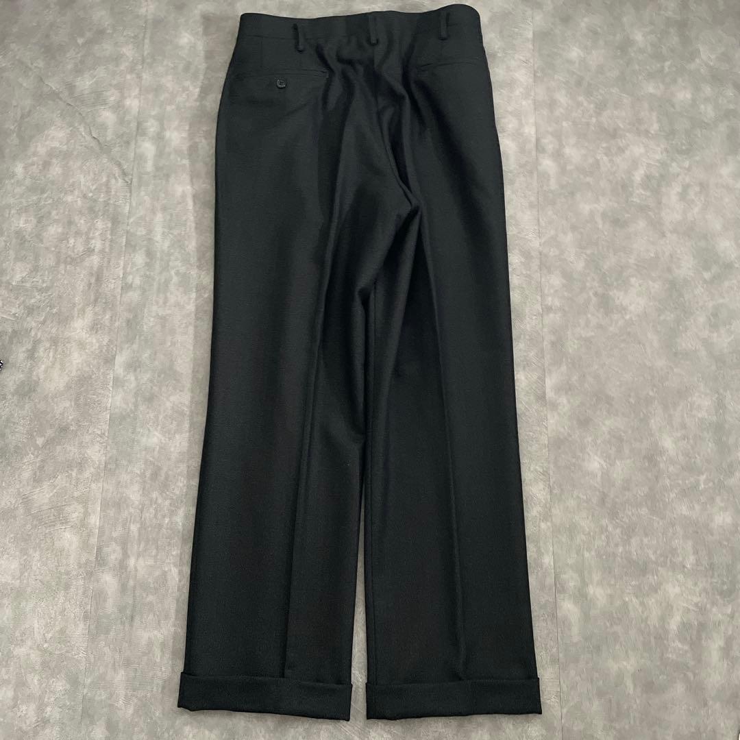 BVLGARIシルクネクタイ×LONNER純毛漆黒ダブルスーツ 成人式 卒業式