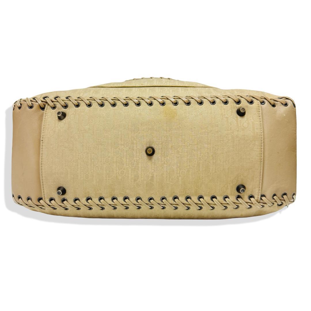 ディオール　トロッター　ハンドバック　 ハート型アクセサリー　ベージュ　男女兼用