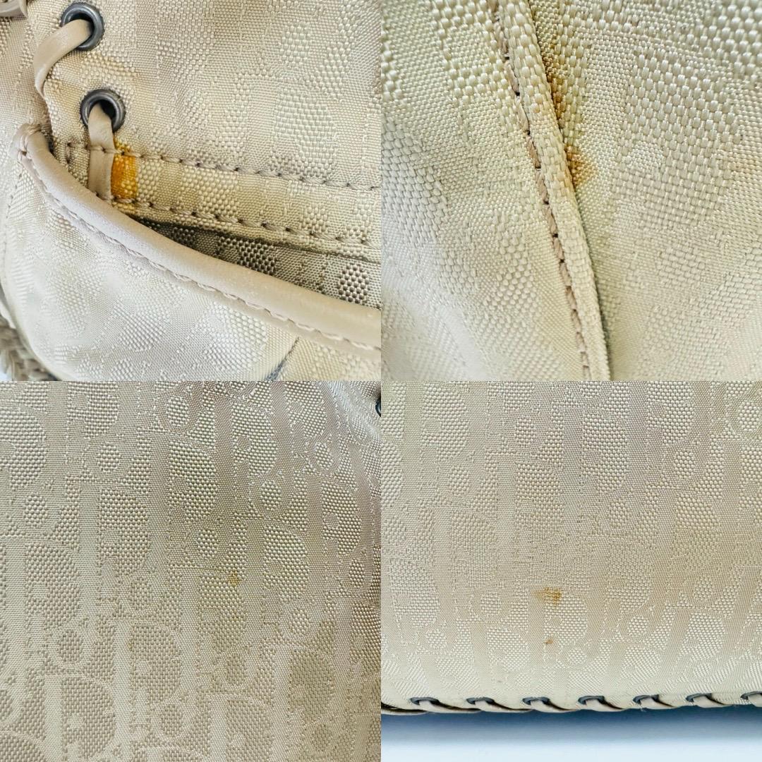 ディオール　トロッター　ハンドバック　 ハート型アクセサリー　ベージュ　男女兼用