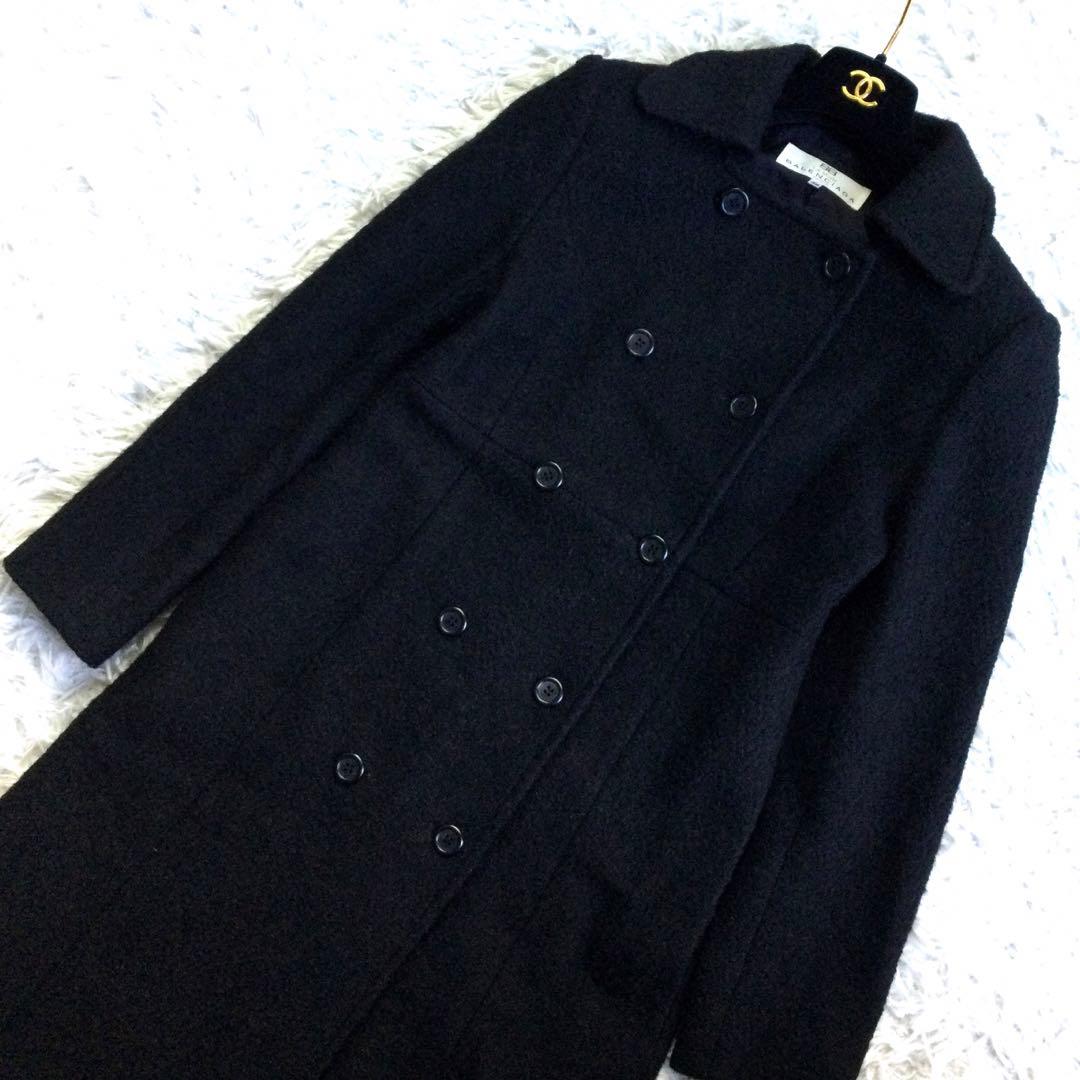 BALENCIAGA★バレンシアガ ブークレ ダブルロングコート 黒 38