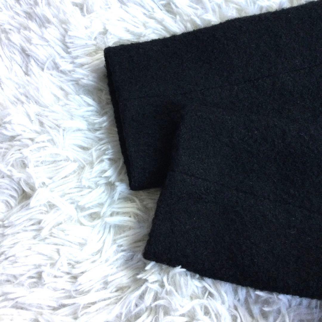 BALENCIAGA★バレンシアガ ブークレ ダブルロングコート 黒 38