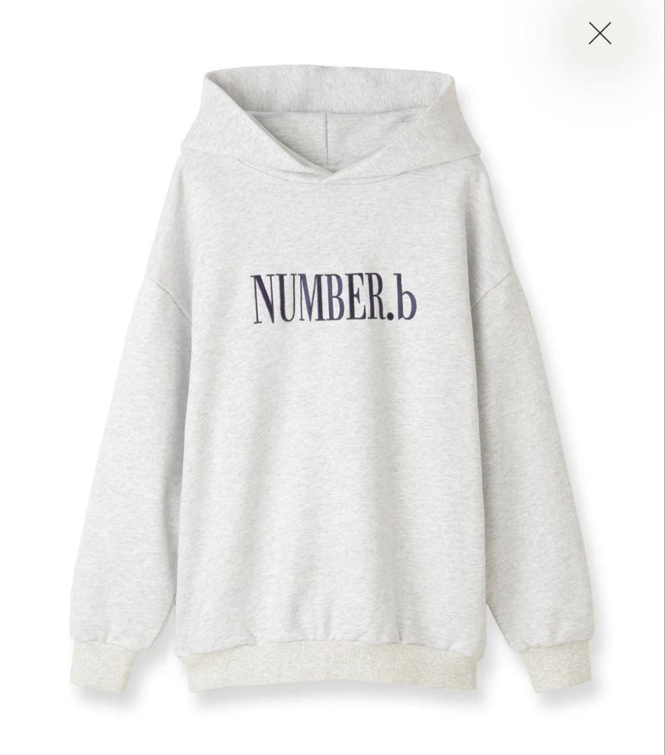 hina☆ NUMBER.b 大草直子 AMARC ライトグレー パーカー