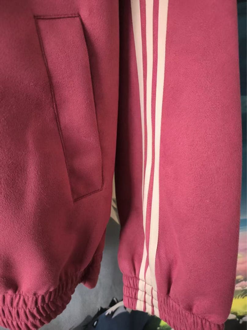 新年限定モデル アディダス 新中式 ジップアップジャケット ローズレッド M