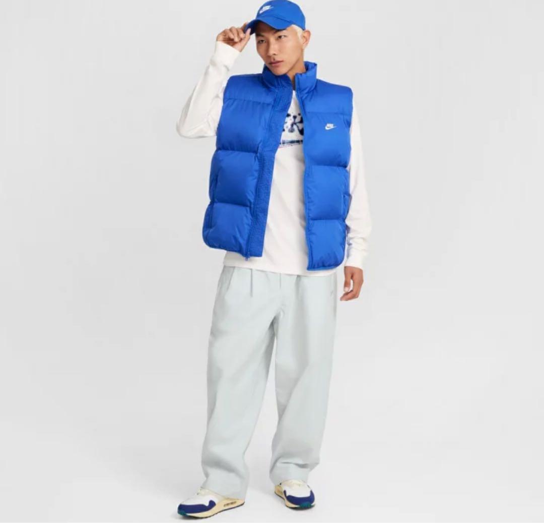 L 新品 ナイキ パファー ベスト 中綿 プリマロフト ダウンベスト メンズ