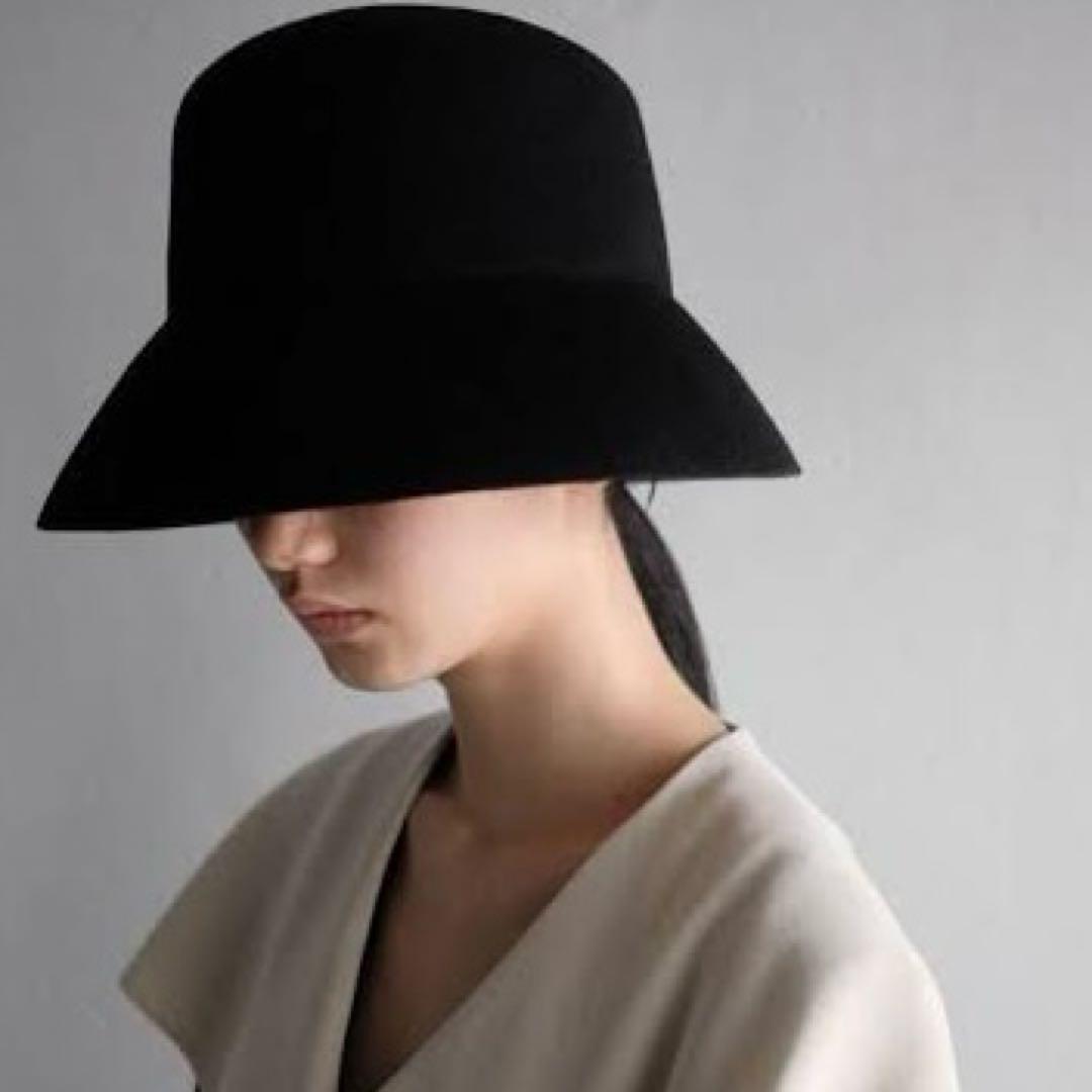 KISHIDAMIKI ウールクロシェハット ブラック