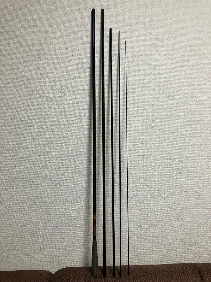 ヘラブナ竿 カーボン製 5本継ぎ ブラック