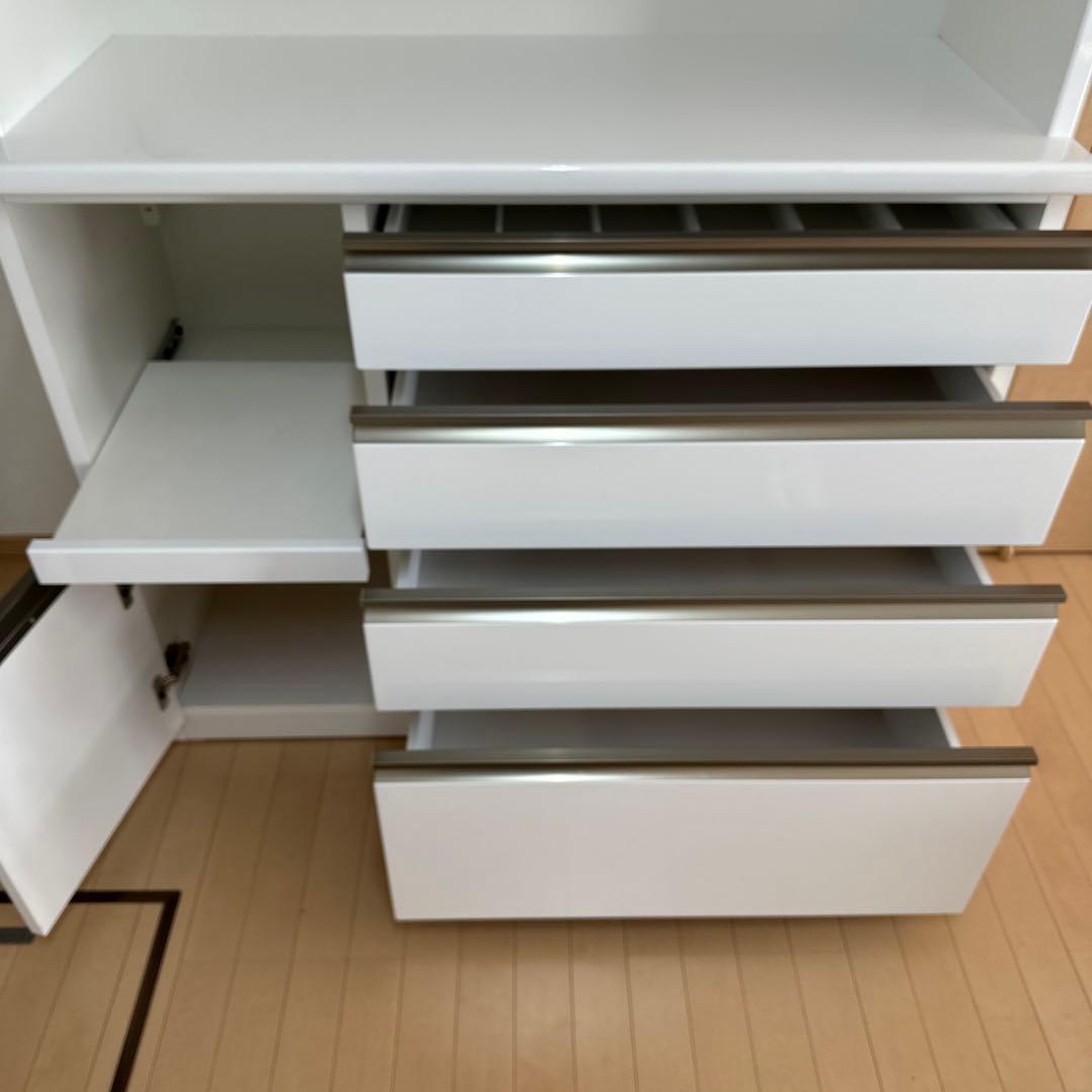 食器棚 キッチンボード 120 ラピス ホワイト