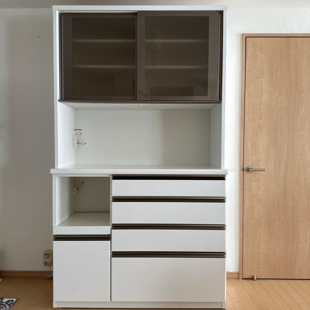 食器棚 キッチンボード 120 ラピス ホワイト