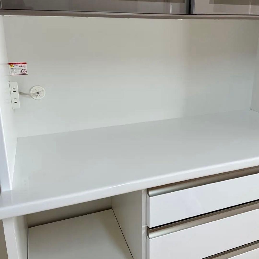 食器棚 キッチンボード 120 ラピス ホワイト